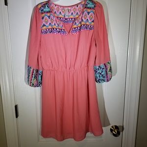 SALE!!! PINK OWL WOMANS DRESS SIZE LARGE